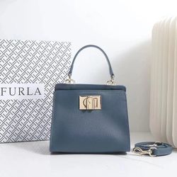 Furla Leather Mini Handbag Blue
