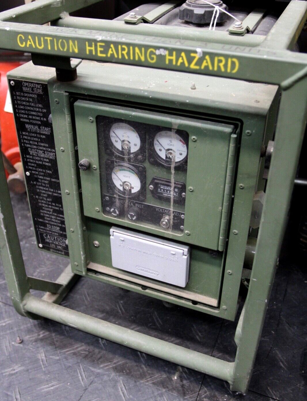 MEP531A Military Diesel Generator 2kW, 120 VAC, 16.7 AMPS - Green