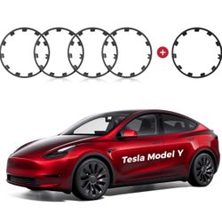 5pcs All-in-one Wheel Rim Protector for Tesla Model Y 21'' Uberturbine Wheel - Strips for Curb Rash Prevention - Set of 5 Rim Protector Easy to Instal