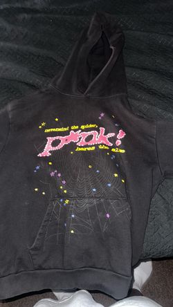 pink/black Spider hoodie size large