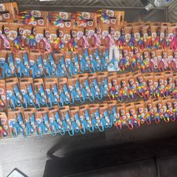 Lot of 83 Fiskars 5” Kids Scissors Pointed Tip  Age 4+ Non Stick  Coated Blades