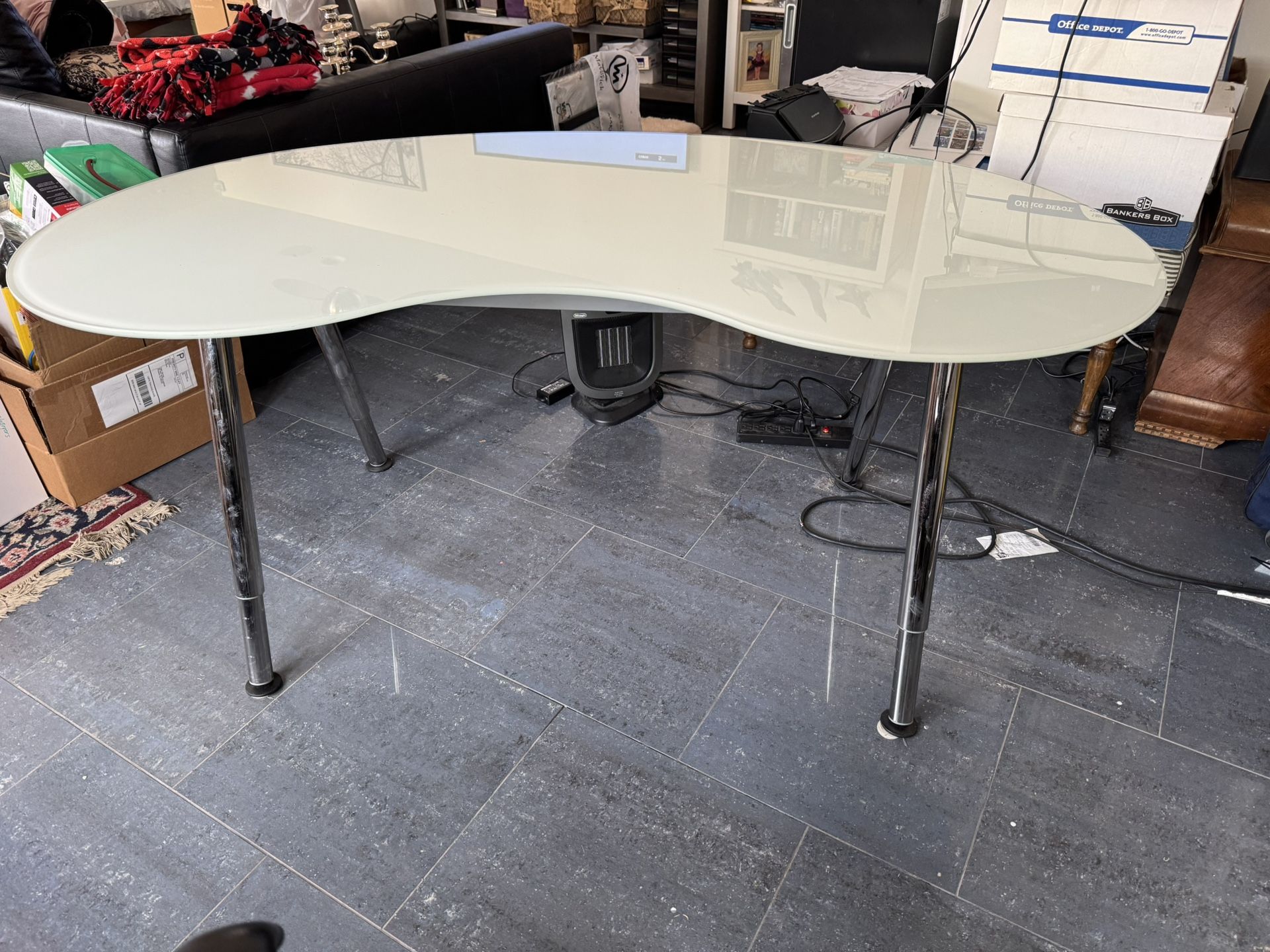 IKEA Galant Glass Top Desk Drafting Table