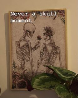 This is bad to the bone cool; Gothic Skeleton Art on Fabric: