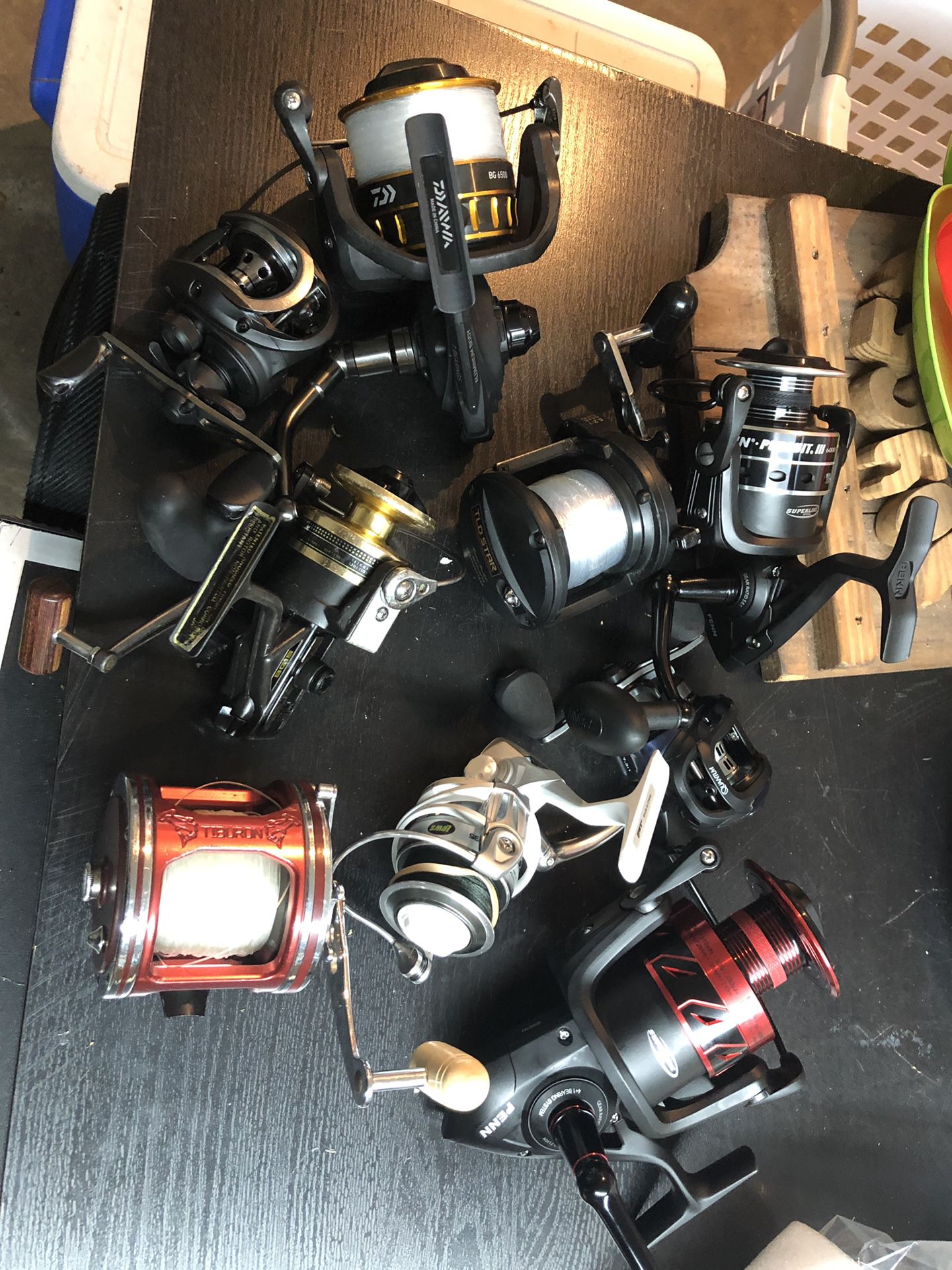 Fishing reels. Some brand new! Please read ad for pricing