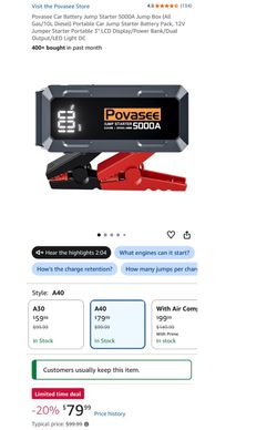 Car jump starter