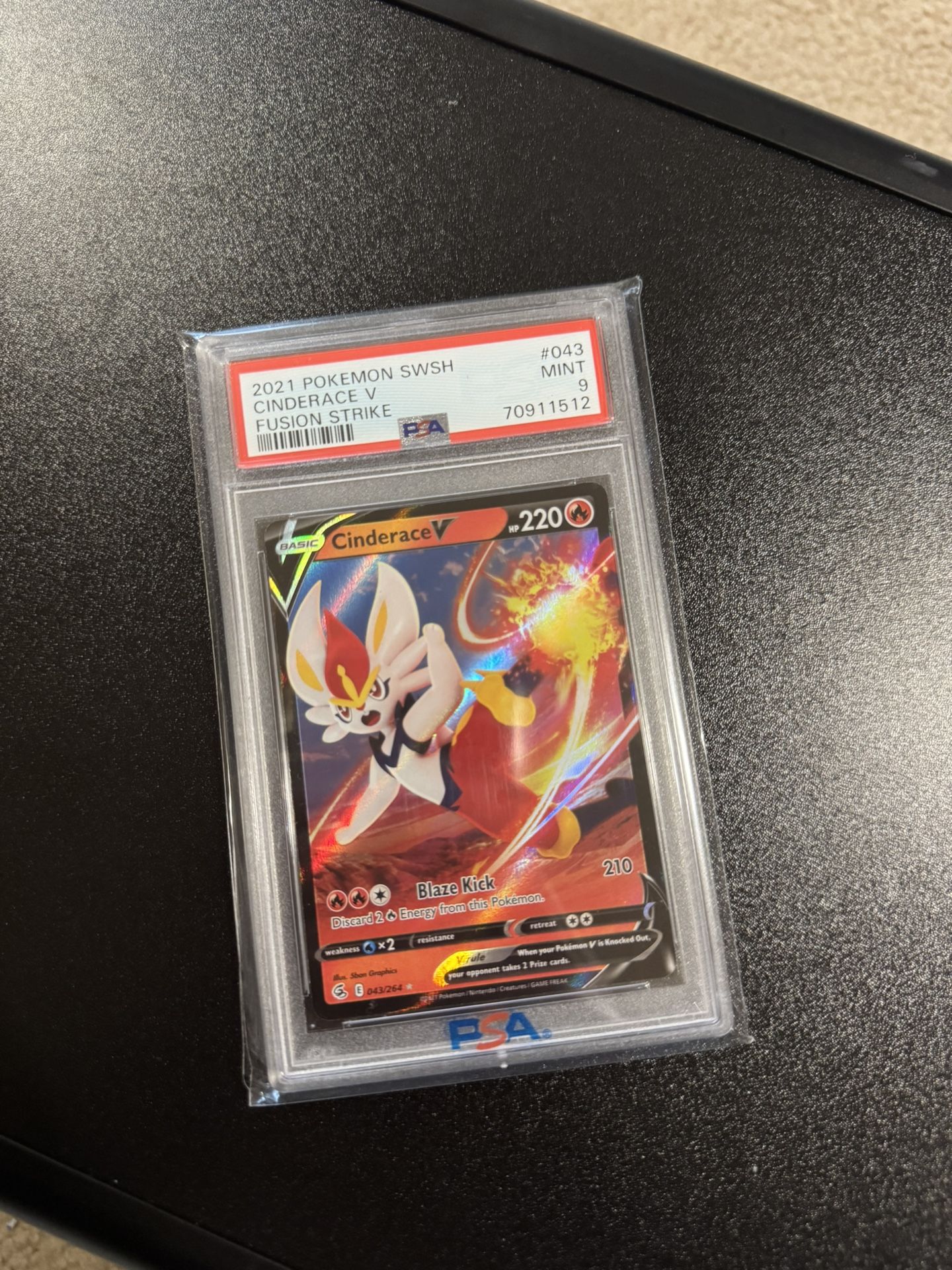 Pokemon Cinderace V #043/264 PSA 9