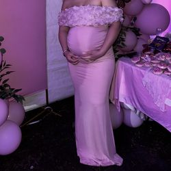 Blush Pink Maternity Dress 