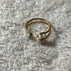 18K rose Gold clip shape ring
