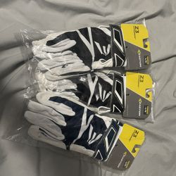 Navy And White Easton Gloves 