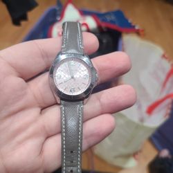 Womans COACH Watch With Rose Color Face. Brn Leather Band