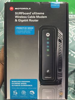 Brand New Motorola SURFboard eXtreme Wireless Cable Modem and Gigabit Router