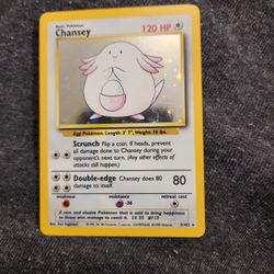 Pokemon Card Chansey Base Set Unlimited Holo Rare 3/102 LP