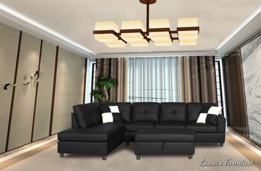 Sectional and ottoman