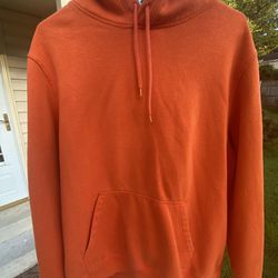 Orange H&M Hoodie Sweatshirt Size L