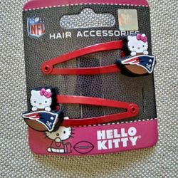 New England Patriots Hello Kitty Hair Accessories. Super Bowl 2026 Patriots Fans