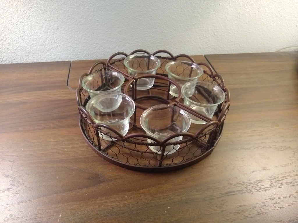 Patio Table Tea light Candle Holder