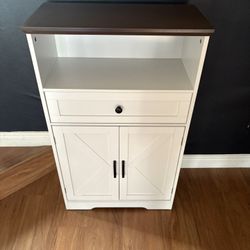 Viroformo White Farmhouse Floor Cabinet
