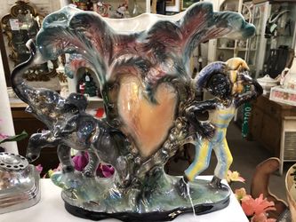 SALE .... Sesto Fior Italian Handpainted Vase 1950s