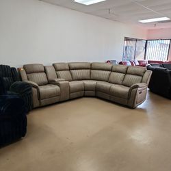 Reclining Sectional Avail In 2 Colors Tax Sale