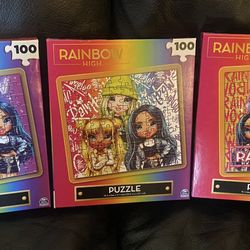 3 Rainbow High Puzzles 