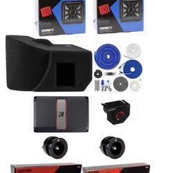 CHEVY SILVERADO GMC SIERRA FORD F150 BASS AND VOICE PACKAGE KICKER AUDIO INSTALLED