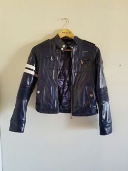Dark blue leather LRG jacket
