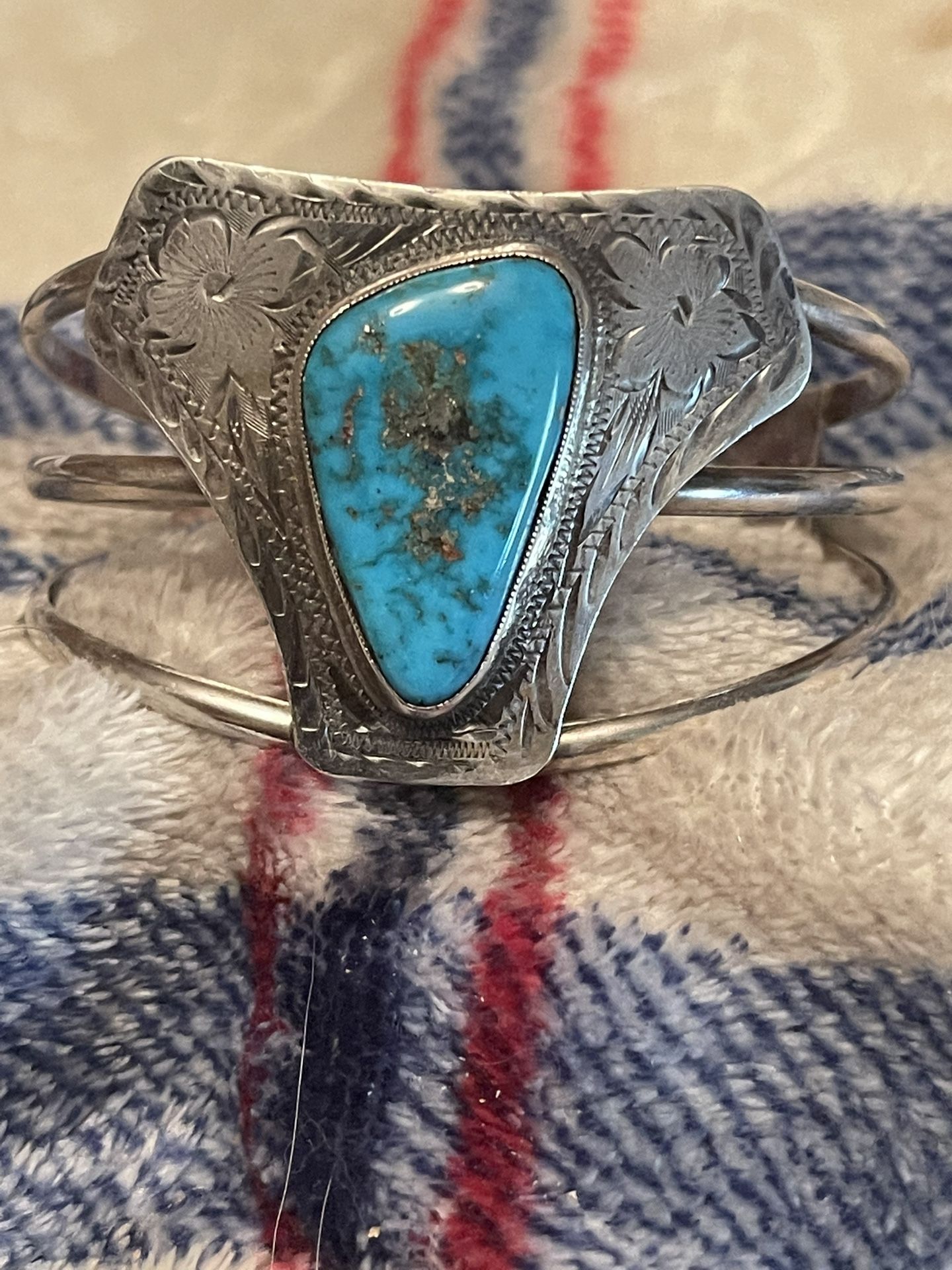 Bracelet Turquoise And Sterling Silver