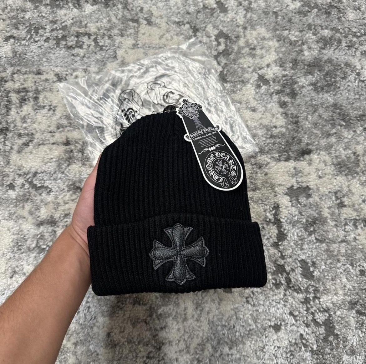 Chrome Hearts Black Beanie