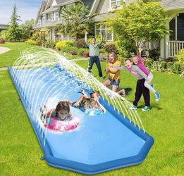 Water Slide, Slip and Slide Waterslide 20ft with 2 Bodyboards Built-in Sprinkler System, Slip and Slide for Adults
