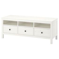 Modified IKEA Hemnes TV unit 3 drawers White Stained