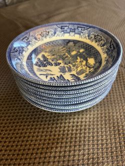 Cute little blue patterned bowls