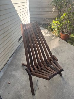 Vintage Wooden Folding Lounge Chair – Kentucky Stick Chair Style