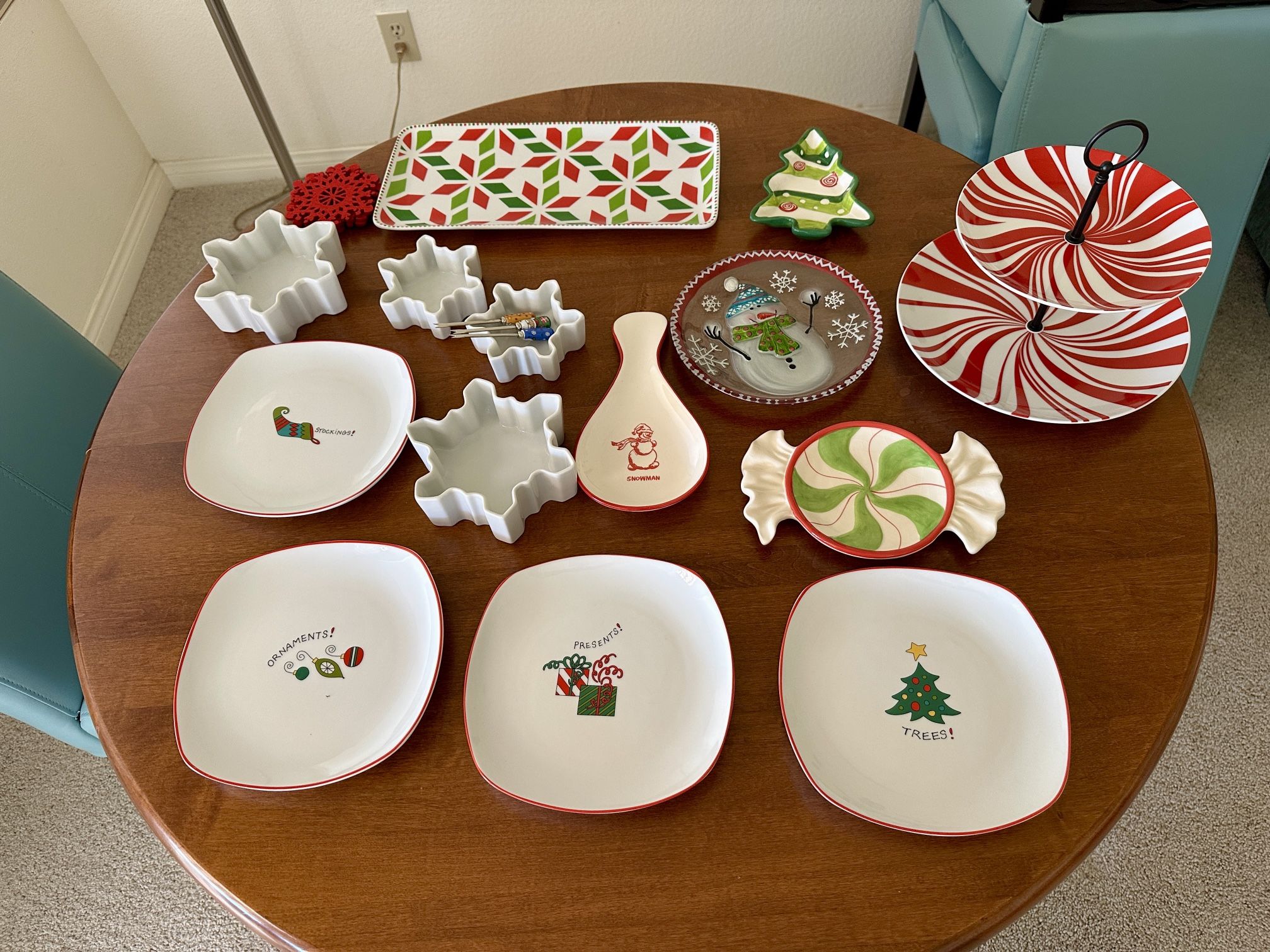 Christmas Dishes Candy Decor