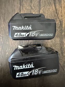 Makita 4.0 18V Lithium Ion Battery Pair
