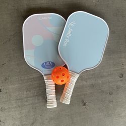 Pickleball Paddles Set, 2 Pickle Ball Rackets with 1 Balls and A Bag, Lightweight