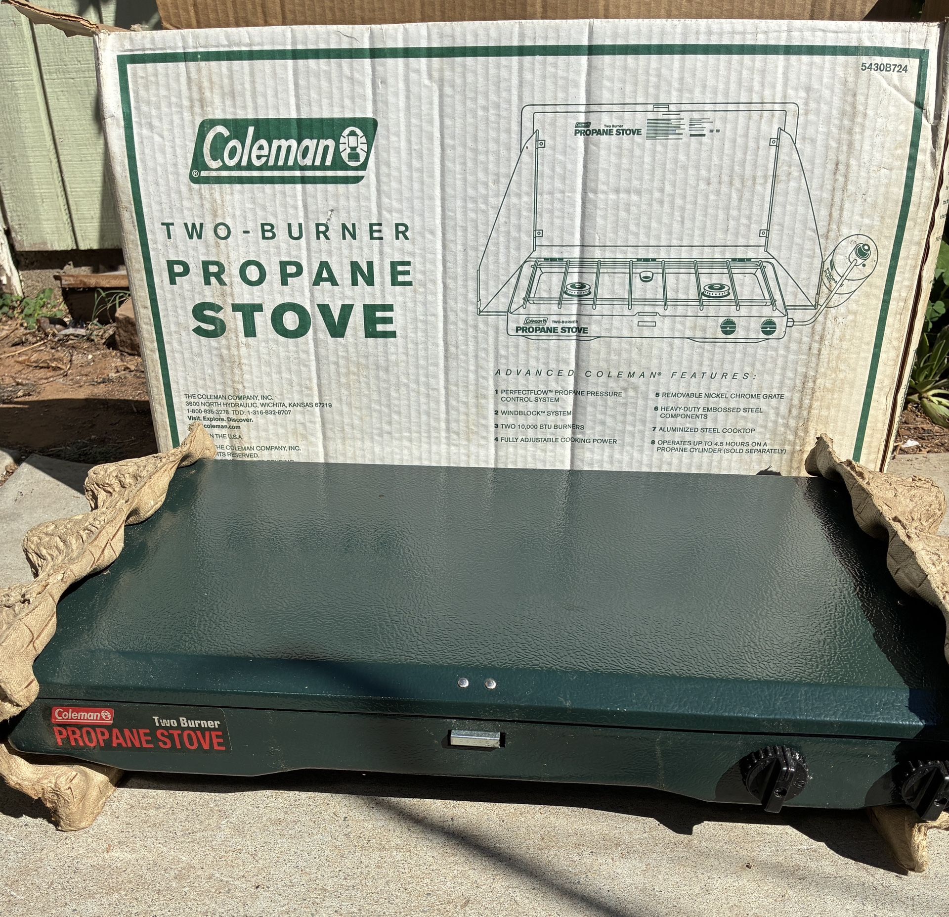Propane stove, Coleman, two burner