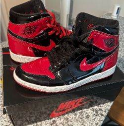 Air Jordan 1 Patent Bred Size 10