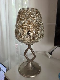 Christmas Vase Glass and Metal 15", New