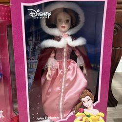 Collectible Disney Princess Belle Porcelain Keepsake Doll