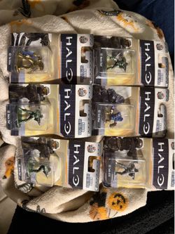 6 metal diecast halo mini figs