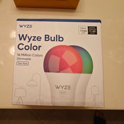 Wyze Customizable Color Bulbs, App Enabled, Two Pack NEW in box