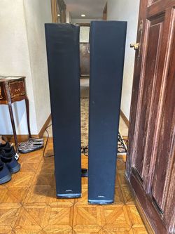 Pair Definitive Technology BP7004 SuperTower Powered Subwoofer Bipolar Speakers