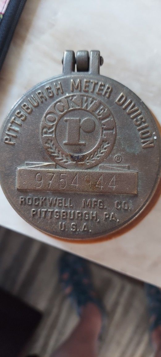 Pittsburgh Meter Division Rockwell Solid Brass