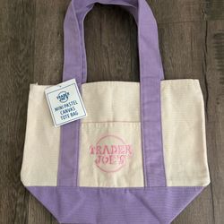 trader joes mini pastel tote bag