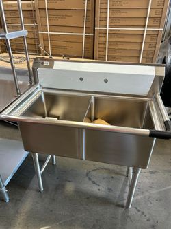 Double compartment Brand New NSF Stainless Steel Commercial Compartment Sink 16GA – Nordsteel #2
