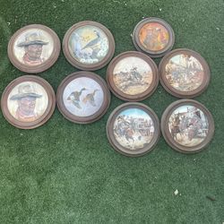 Vintage Decorative Plates With Frames