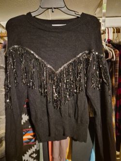 Fringe Bead sweater M