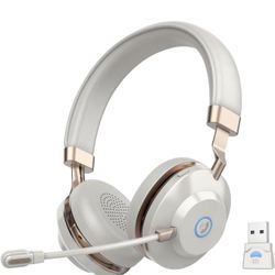 Wireless Headphones with Mic Mute for Computer/Laptop/Call Center/Zoom