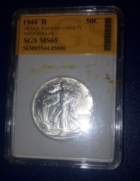 1944 D Walking Liberty MS 65 BU UNCIRCULATED US COIN