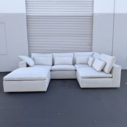 West Elm Harmony 4-Piece Modular Sectional (Beige)